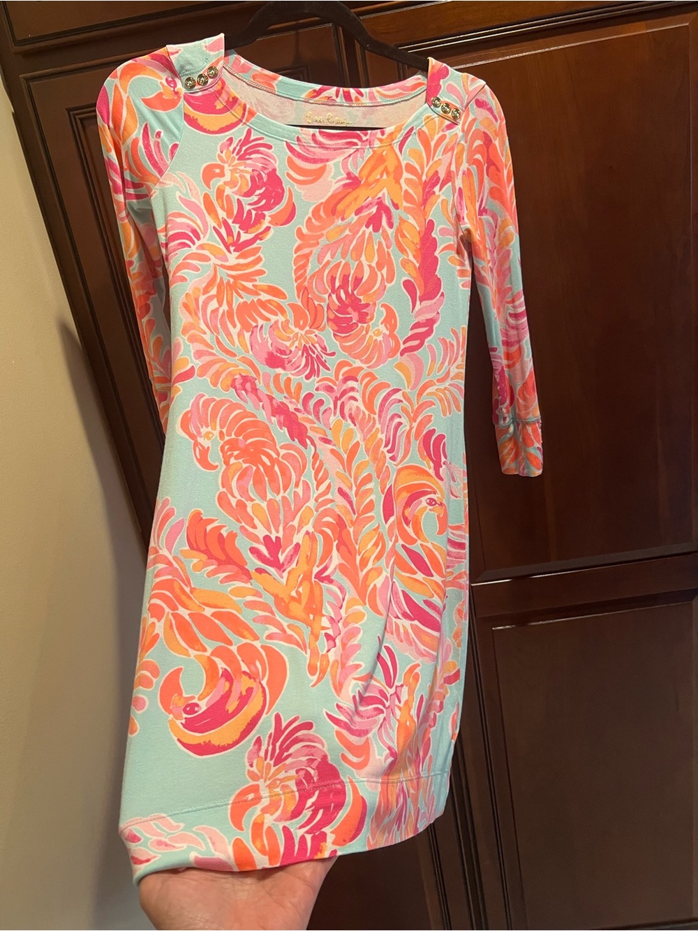 NWOT Lilly Pulitzer Sophie UPF 50+ Love Birds Print Dress Classic Resort - XXS - Picture 8 of 9